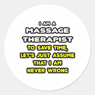 Sticker Rond T-shirts et cadeaux de massothérapeute amusant