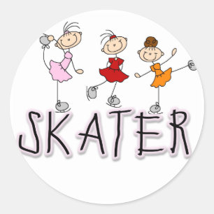 Sticker Rond T-shirts et cadeaux de patineur artistique de