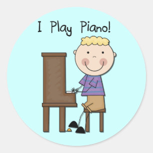 Sticker Rond T-shirts et cadeaux de pianiste