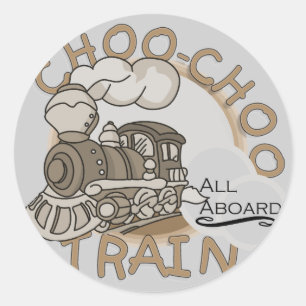 Sticker Rond T-shirts et cadeaux de train de Choo-Choo