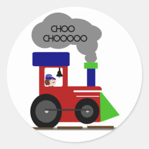 Sticker Rond T-shirts et cadeaux de train de Choo Choo