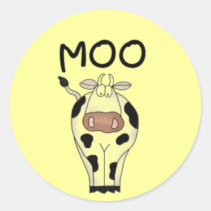 Sticker Rond T-shirts et cadeaux de vache à MOO