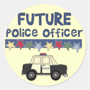 Sticker Rond T-shirts et cadeaux des futurs policiers