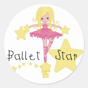 Sticker Rond T-shirts et cadeaux d'étoile de ballet