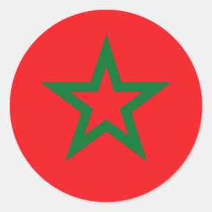 Sticker Rond T-shirts et cadeaux du drapeau marocain