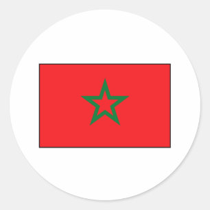 Sticker Rond T-shirts et cadeaux du drapeau marocain