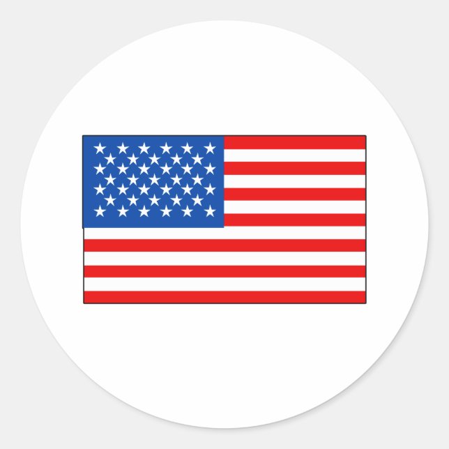 Sticker Rond T-shirts et cadeaux du pavillon des États-Unis (Devant)