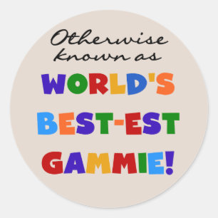 Sticker Rond T-shirts et cadeaux Gammie les plus beaux du monde