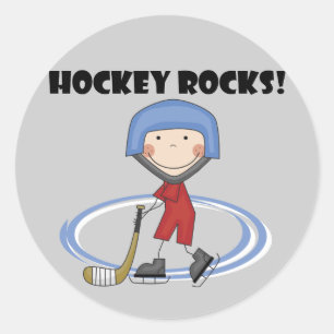 Sticker Rond T-shirts et cadeaux Hockey Rocks
