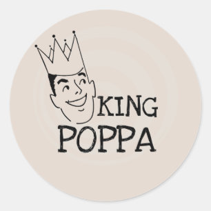 Sticker Rond T-shirts et cadeaux King Poppa