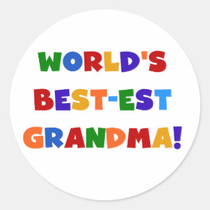 Sticker Rond T-shirts et cadeaux les plus beaux de grand-mère a