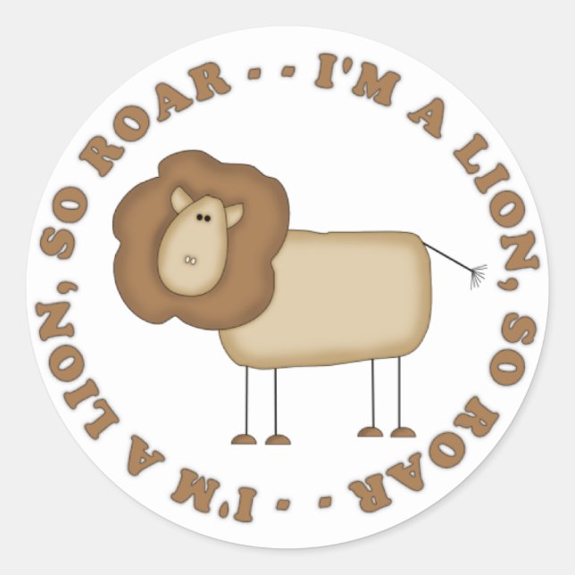 Sticker Rond T-shirts et cadeaux Lion's Roar (Devant)
