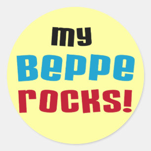 Sticker Rond T-shirts et cadeaux My Beppe Rocks