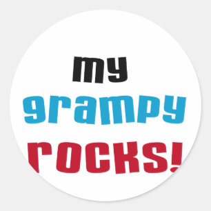 Sticker Rond T-shirts et cadeaux My Grampy Rocks