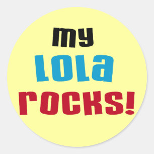 Sticker Rond T-shirts et cadeaux My Lola Rocks