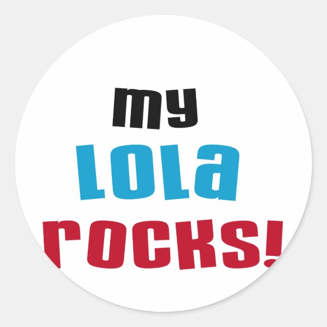 Sticker Rond T-shirts et cadeaux My Lola Rocks (Devant)
