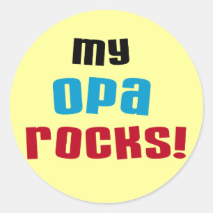 Sticker Rond T-shirts et cadeaux My Opa Rocks
