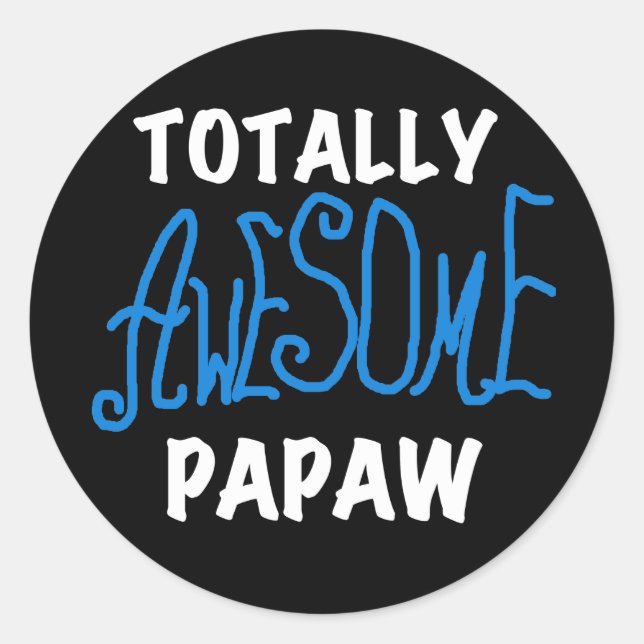 Sticker Rond T-shirts et cadeaux Papaw absolument géniaux (Devant)
