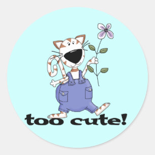 Sticker Rond T-shirts et cadeaux pour chaton trop mignons