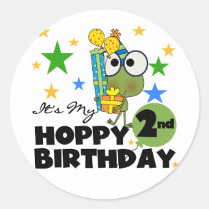 Sticker Rond T-shirts et cadeaux pour le 2e anniversaire de la 