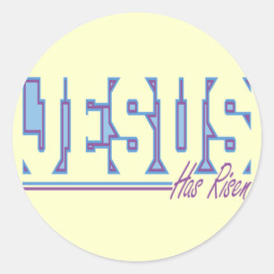 Sticker Rond T-shirts et cadeaux religieux de Pâques