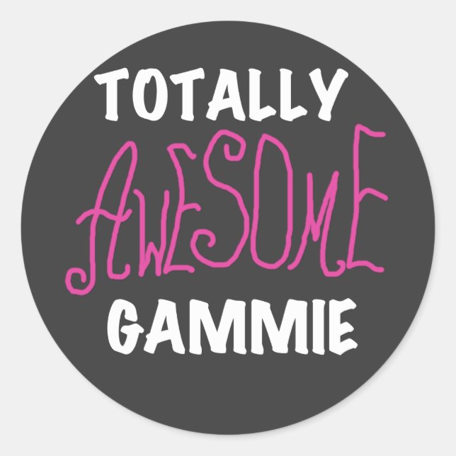 Sticker Rond T-shirts et cadeaux roses totalement (Devant)