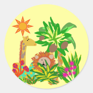 Sticker Rond T-shirts et cadeaux Safari