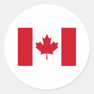 Sticker Rond T-shirts et vêtements du drapeau canadien