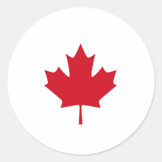 Sticker Rond T-shirts et vêtements du drapeau canadien