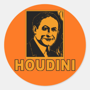 Sticker Rond T-shirts Harry Houdini Poster, Mugs, Cadeaux