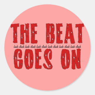 Sticker Rond T-shirts Heart Attack   Cadeaux pour les patients 