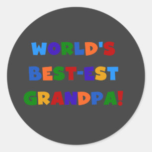 Sticker Rond T-shirts lumineux de couleurs de grand-papa du