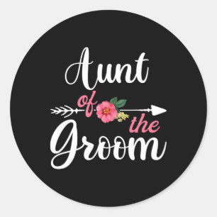 Sticker Rond T-shirts pour femmes tante du marié 