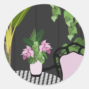Sticker Rond Table Medinilla Pièce Jardin Cour