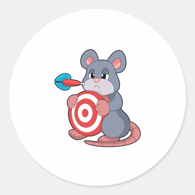 Sticker Rond Tableau de bord fléchettes de souris (Devant)