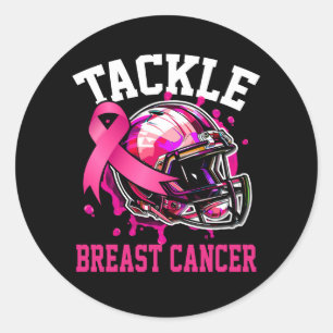 Sticker Rond Tackball Football Cancer du sein Sensibilisation H