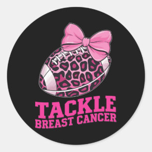 Sticker Rond Tackle Chemise de sensibilisation au cancer du sei