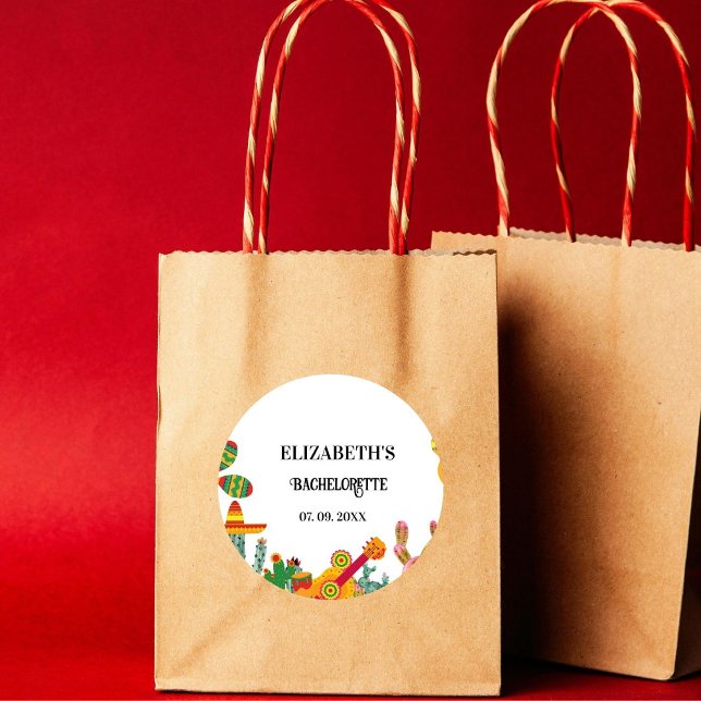 Sticker Rond Taco à propos d'amour Final Fiesta Week-end d'ente (Créateur téléchargé)