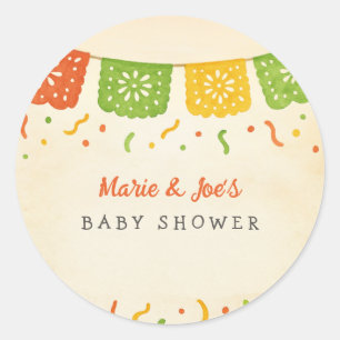 Sticker Rond Taco Bout A Baby Fiesta Baby shower