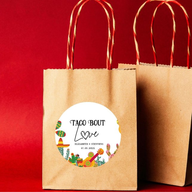 Sticker Rond Taco bout amour (Créateur téléchargé)