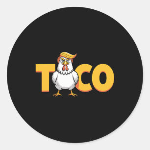 Sticker Rond Taco Trump se dégonfle toujours Humour politique T