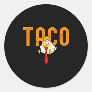 Sticker Rond Taco Trump - Trump se dégonfle toujours Drôle de T
