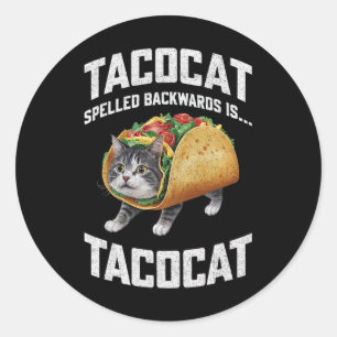 Sticker Rond Tacocat Articulé À L'Arrière Est Tacocat Chemise T
