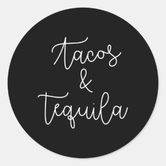 Sticker Rond Tacos Et Tequila Boire Mexicaine