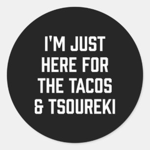 Sticker Rond Tacos Et Tsoureki Drôle Cinco De Mayo Gr Orthodoxe