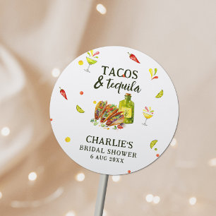 Sticker Rond Tacos & Tequila Amusement Enterrement Tropical de