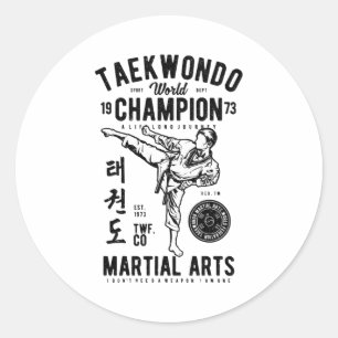Sticker Rond Taekwondo