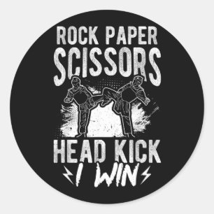 Sticker Rond Taekwondo drôle pour hommes femmes enfants arts ma