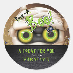 Sticker Rond Tag de sac à bonbons pour la maman d'Halloween