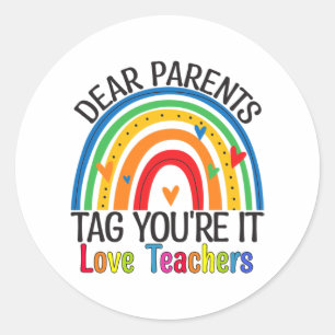 Sticker Rond Tag You It Fin De L'Année Professeur Ra